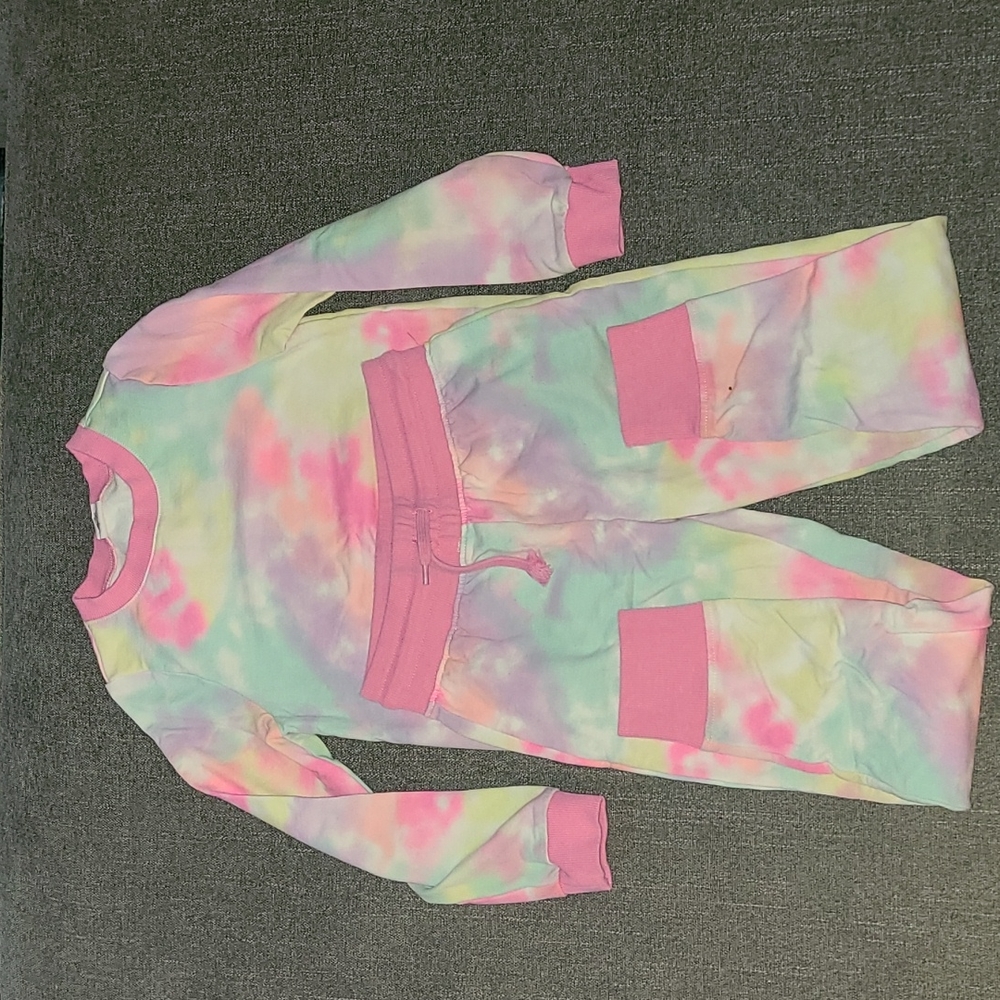 FabKids sweatshirt and pants. Size Small bright tiedye